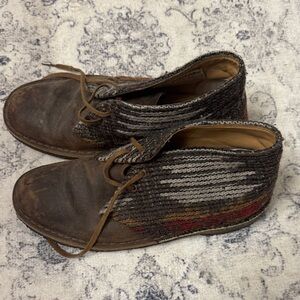Clarks Brown and Gray Chukka Boots